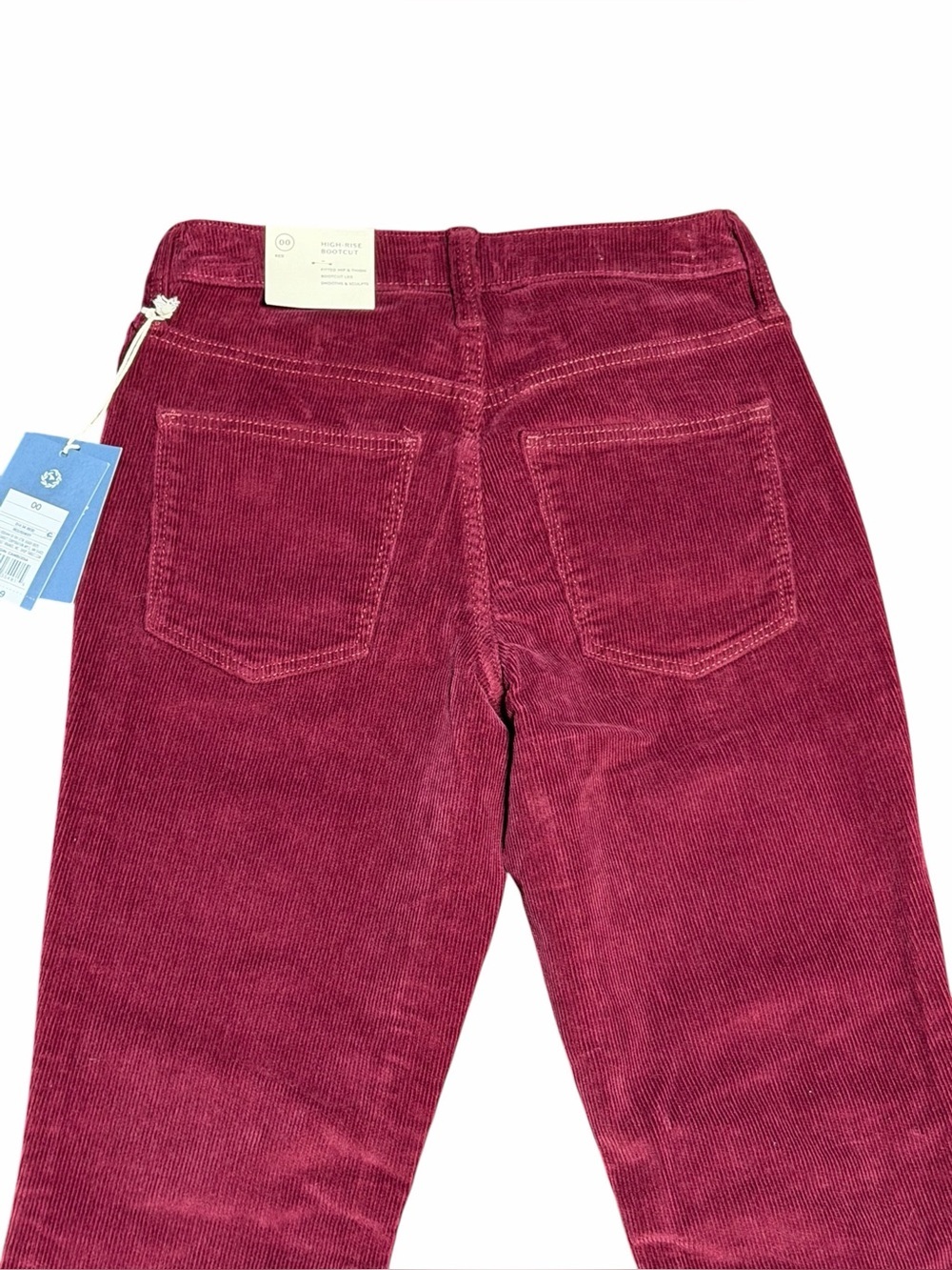 Universal Thread High Rise Bootcut Corduroy Pants Burgundy 00/24R NWT - Picture 4 of 11